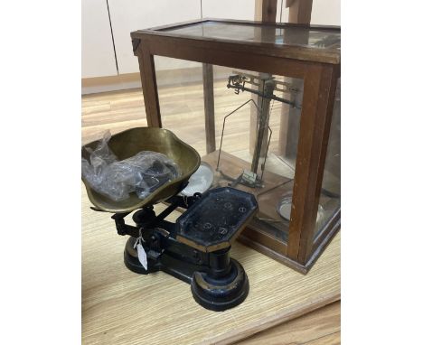 Victorian cast iron scales and scientific brass scales