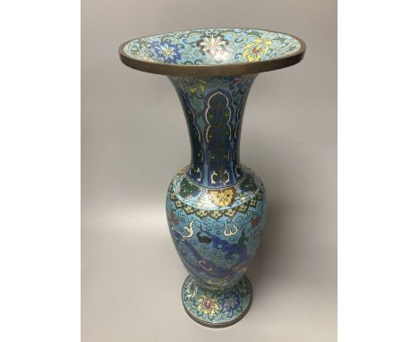 A Chinese cloisonne enamel archaistic vase, late 19th century, 41cm