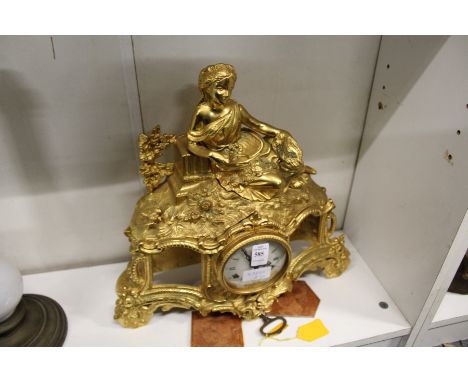 A French style ormolu mantle clock.