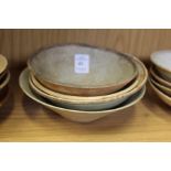 Four early Chinese pottery bowls.