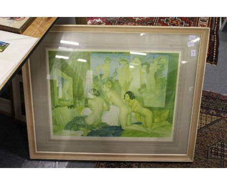 Three Rusell Flint colour prints, two signed in pencil.