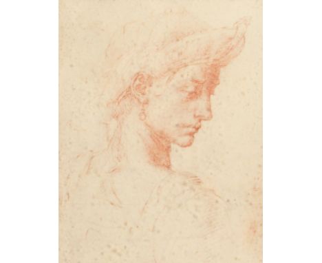 After Michelangelo "An Ideal Head" reproduction print.