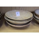 Four early Chinese pottery bowls.