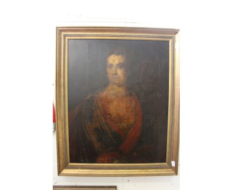 An early English school portrait oil on canvas.