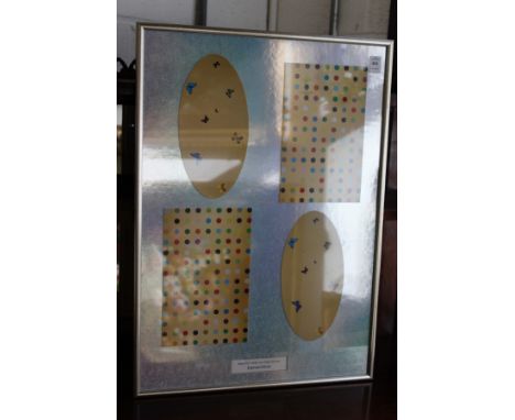 Damien Hirst "Beautiful Inside My Head Forever" colour print / collage.