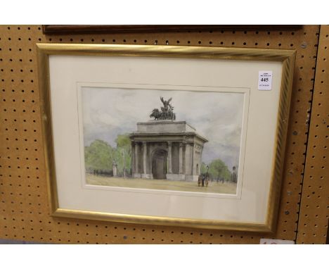 Cranleigh Borton "Wellington Arch, New Zealand" watercolour, signed.