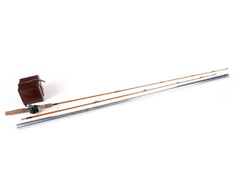 Hardy 'The H.J.S.' Palakona rod and reel, the rod with detachable grip fitted plug, serial no. E 40564, with both light and h