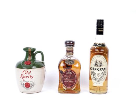 A bottle of Cardhu Single Malt Scotch Whisky, 12 years old, 70cl, 40%; together with a bottle of Glen Grant Highland Malt Sco