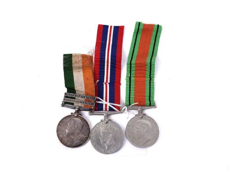 A King Edward VII South Africa 1901 1902 Boer war medal, awarded to 4130 Private C. MC Mahon of Durham Light Infantry; togeth