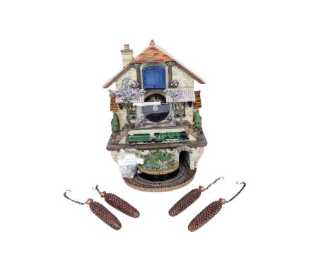 A boxed Bradford Exchange ‘Memories of Steam’ wall clock.