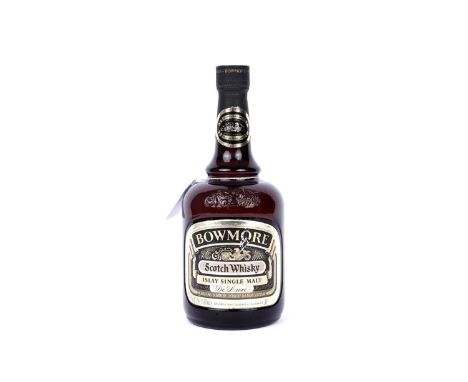 A bottle of Bowmore Islay Single Malt De Luxe Scotch whisky, 75.7cl, 70 proof.