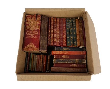 A selection of vintage hardback and other books with decorative gilt covers, titles including: Mrs Beeton's Book of Household