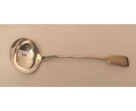 George IV silver Fiddle pattern soup ladle, London 1824, 6.5oz 