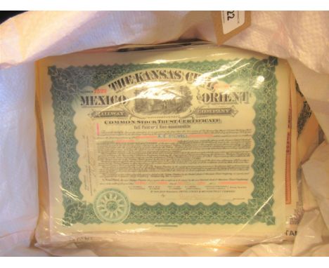 Large collection of miscellaneous share certificates 