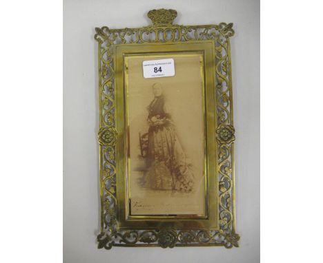 Victoria, Princess Royal, signed sepia full length portrait photograph, printed to the reverse Charles Knight, Arcade, Ryde, 