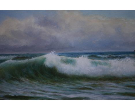 H. Moore, signed gouache, seascape with distant shipping, 10ins x 29insWe don't have any provenance with this picture.Overall