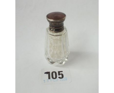 Small enamel top salts bottle, 2” high Lon    