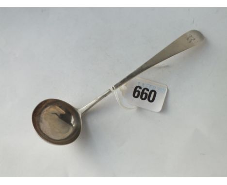 Georgian OE pattern cream ladle, Lon 1832 18g.   