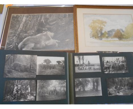 PHOTO ALBUM   album of c.70 photos from Richard Beaumont (Royal Geographical Soc.) c.1915, Canada, Asia, Africa, incl. big ga