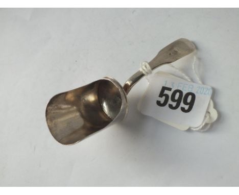 Georgian fiddle pattern caddy scoop, Lon 1785 12g.   