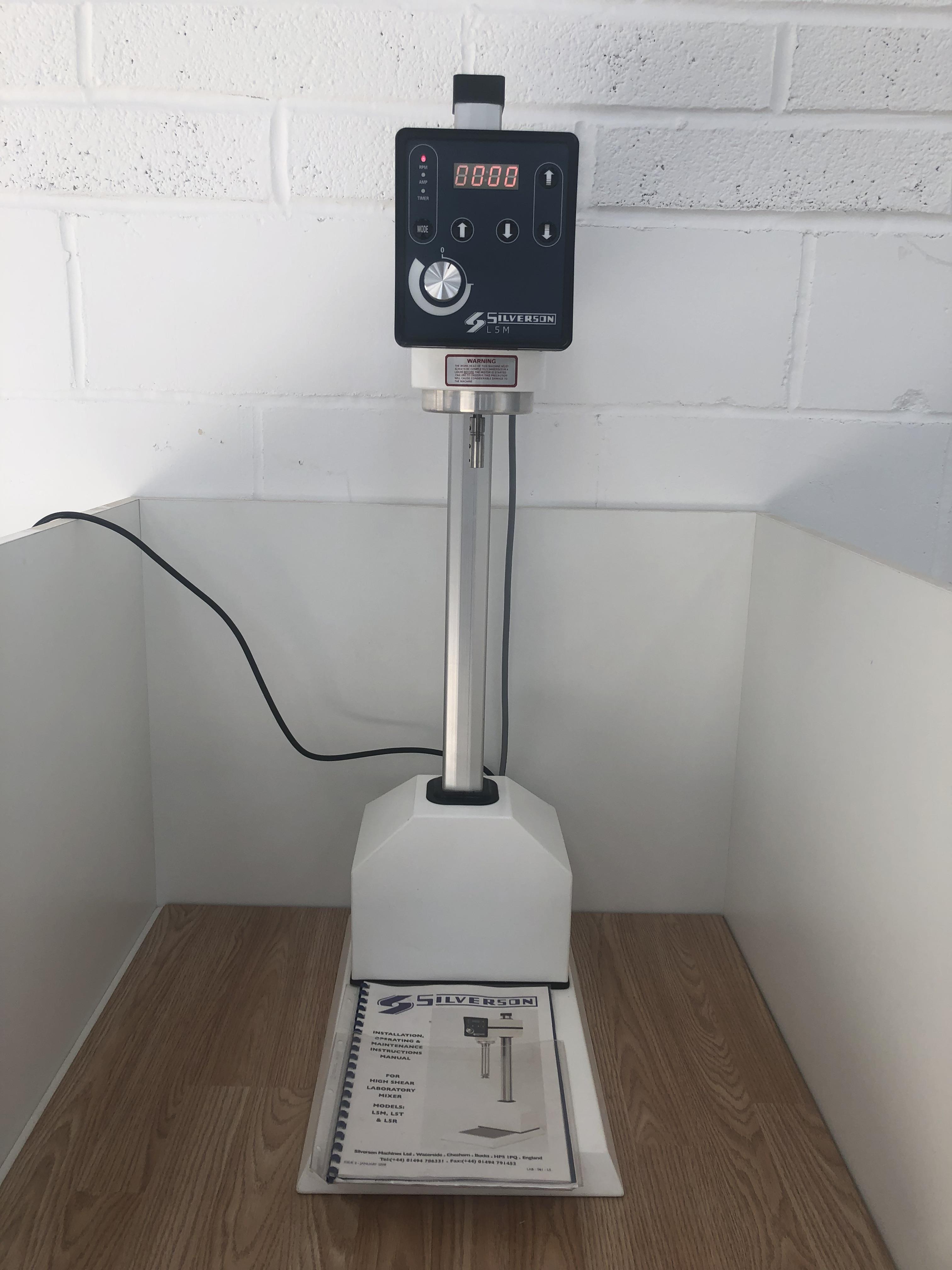 Silverson High Shear Laboratory Mixer with Instruction Manual Model