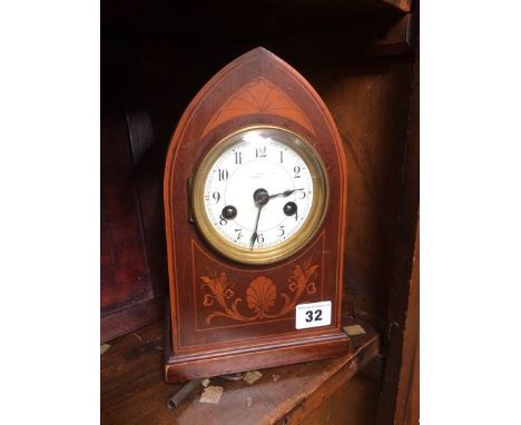 Edwardian mahogany mantle clock 
