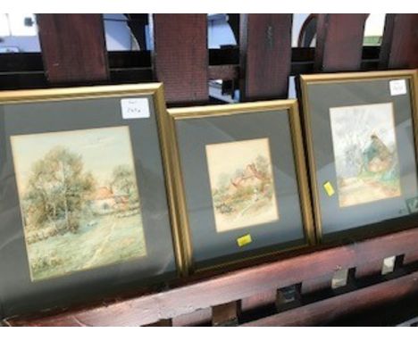 Three watercolours by R. W. Bates
