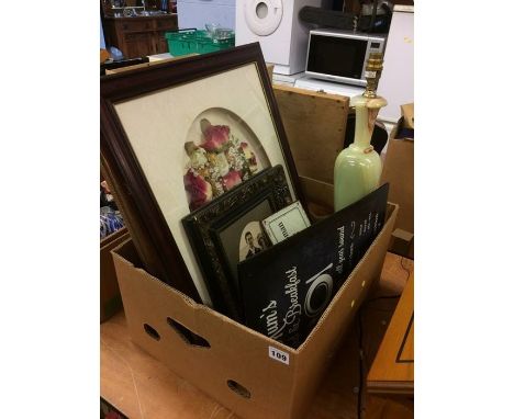 Various pictures and a lamp