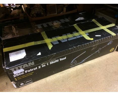 Two Titan petrol multi tools