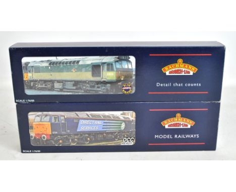 BACHMANN BRANCH-LINE; two 00 gauge diesel locomotives, 32-410 Class 25/2 BR blue and 32-754 Class 57/0 57011 DRS, both boxed 