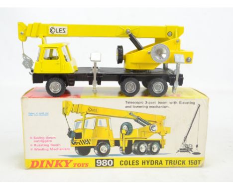 DINKY; a boxed 980 'Coles Hydra Truck 150T'. CONDITION REPORT: Provenance: The Ed Clark Collection. Box worn with tearing, cr