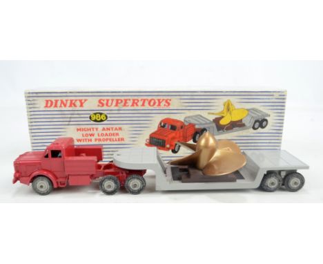 DINKY; a boxed 986 'Mighty Antar Low Loader with Propeller' with 'Scimitar' decal to propeller. CONDITION REPORT: Provenance:
