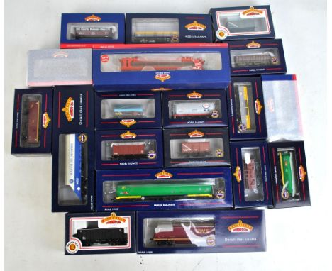 BACHMANN BRANCH-LINE; twenty items of 00 gauge rolling stock including 33-380 45 ton GLW MEA box body mineral wagon EWS, 37-8