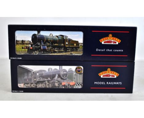 BACHMANN BRANCH-LINE; two 00 gauge steam locomotives, 31-827A 43XX 4377 BR green lined L/Crest and 32-826 Ivatt Class 2MT 2-6