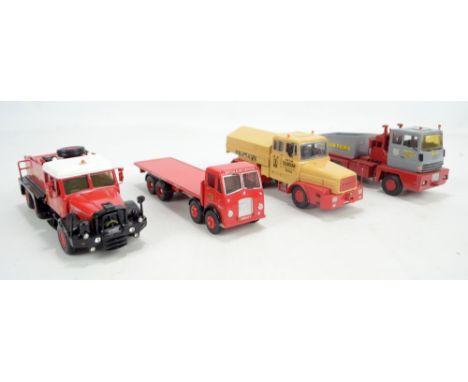 SMITH AUTO MODELS (probably); four good quality haulage vehicles comprising tan/red Faun with 'Viktor Baumann' decal, red Mus