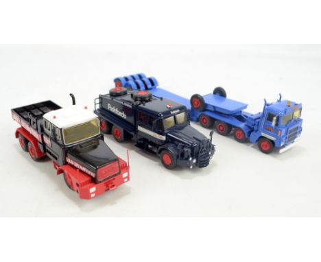 SMITH AUTO MODELS (probably); three good quality model haulage vehicles comprising blue Scammel cab and trailer with 'Pickfor