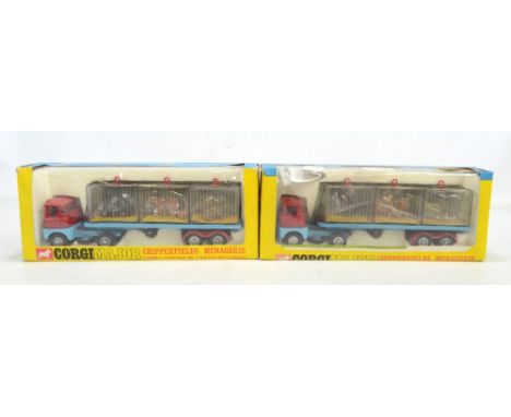 CORGI; two boxed 1139 'Chipperfields Menagerie Scammel Handyman Mk.3 Tractor Unit &amp; Trailer' (2). CONDITION REPORT: Prove