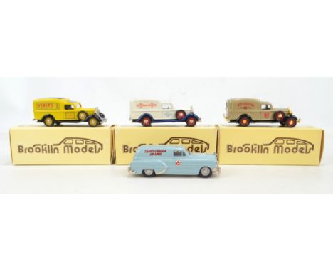 BROOKLIN MODELS; three BRK 16 Dodge Vans in gold, white and yellow liveries with 'Speelgoed Otten', 'San Francisco Bay Brookl