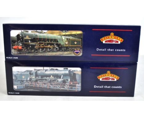 BACHMANN BRANCH-LINE; two 00 gauge steam locomotives, 31-227 Rebuilt Scot 26162 'Queen's Westminster Rifleman' BR green L/Cre