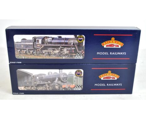 BACHMANN BRANCH-LINE; two 00 gauge steam locomotives, 32-827 Ivatt Class 2MT 2-6-0 6404 LMS black and 32-951 Standard Class 4