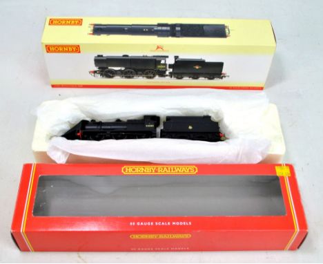 HORNBY; two 00 gauge locomotives, R2066 BR 0-6-0 Fowler '44331' (fitted with snow plough) and R2344 BR 0-6-0 Class Q1 '33009 