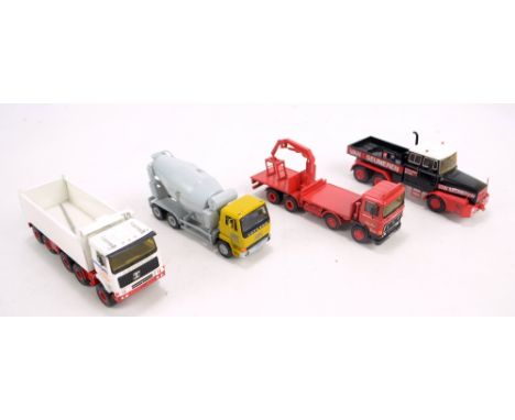 SMITH AUTO MODELS (probably); four good quality model haulage vehicles comprising black/red Faun with 'Van Seumeren' decals, 