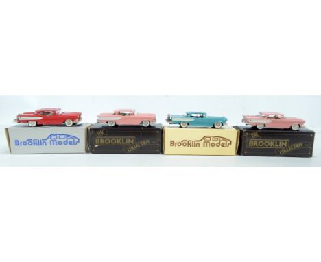 BROOKLIN MODELS; four BRK 22 1958 Edsel Citation 63Bs in pink (x2), red (1 of 500 Brooklin Collectors Club 1991 Special Issue