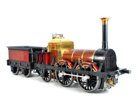 A superb quality scratch built 5" gauge live steam model LMR 57 Lion 0-4-2 locomotive and tender (with coal) built by John R 