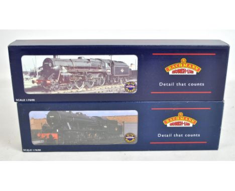 BACHMANN BRANCH-LINE; two 00 gauge steam locomotives, 32-257 WD 2-8-0 Austerity 90015 BR black E/Crest and 32-500 Standard Cl