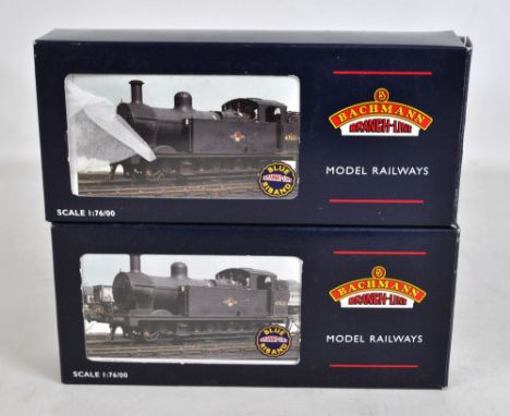 BACHMANN BRANCH-LINE; two 00 gauge steam locomotives, 32-227 3F Jinty LMS 7524 black and 32-229 3F Fowler Jinty 47279 BR blac
