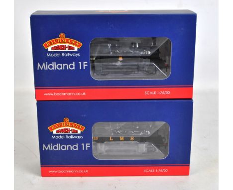 BACHMANN BRANCH-LINE; two 00 gauge steam locomotives, 31-430 Midland Class 1F 1725 LMS black and 31-431 Midland Class 1F 4166