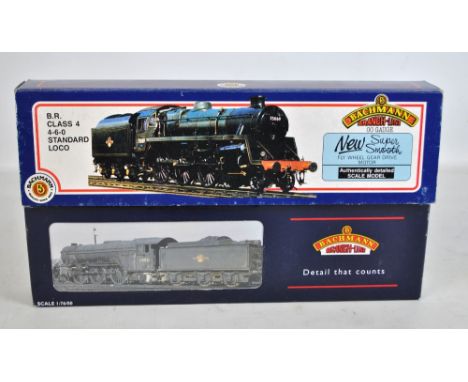 BACHMANN BRANCH-LINE; two 00 gauge steam locomotives, 31-103 BR Class 4 4-6-0 Standard and 31-550 V2 60800 'Green Arrow' BR g