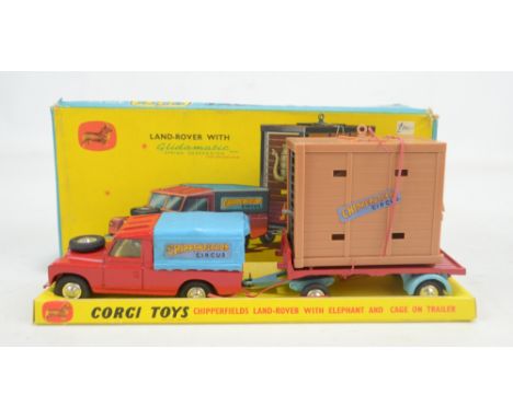 CORGI; a boxed Gift Set No.19 'Chipperfields Land-Rover With Elephant and Cage on Trailer'. CONDITION REPORT: Provenance: The