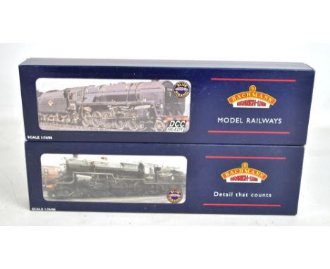 BACHMANN BRANCH-LINE; two 00 gauge steam locomotives, 32-176 2-6-0 Crab 42765 BR lined black E/Emblem with coal rail and 32-8